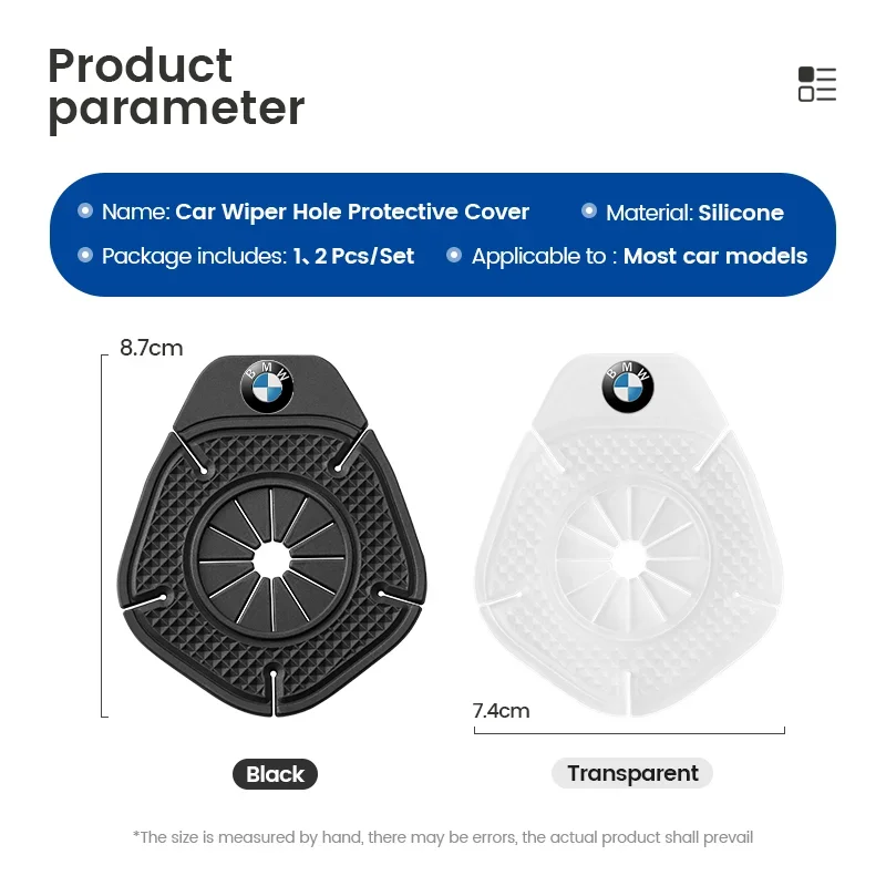 車のフロントガラスワイパーアーム、すべてのBMWパフォーマンスのための底穴保護カバー、f25、f26、f15、f16、e90、e91、e92、e60、e84、g22、g32、f13、f3