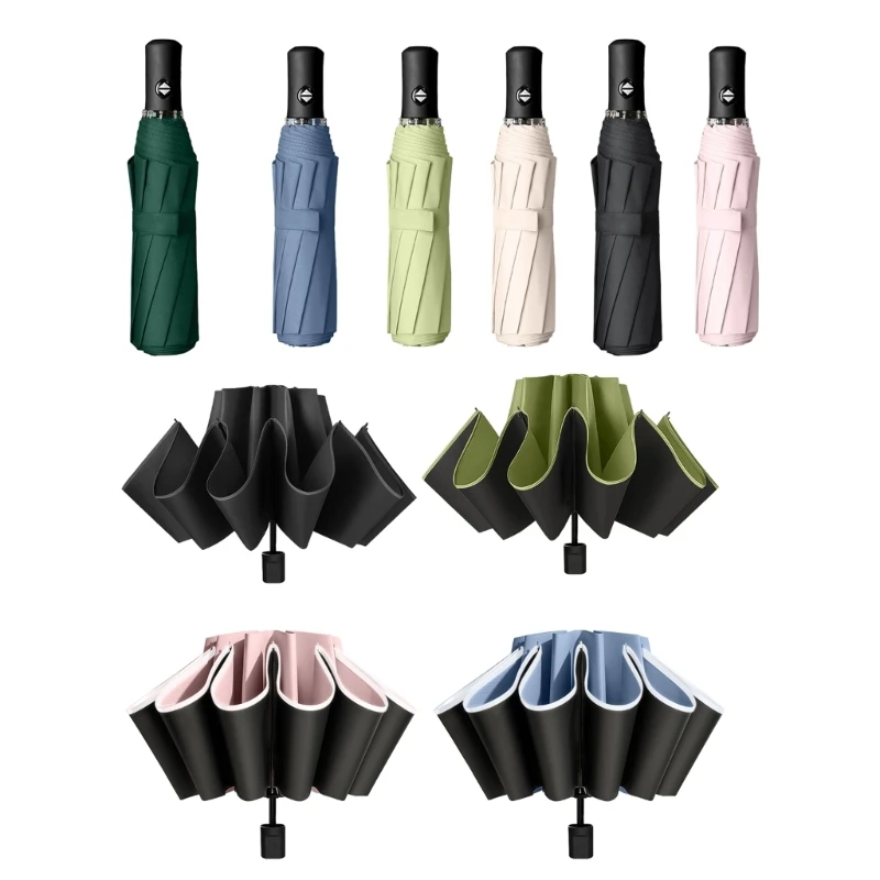 

Portable Umbrellas for Travel Sun & Rain with Black Coating DXAF