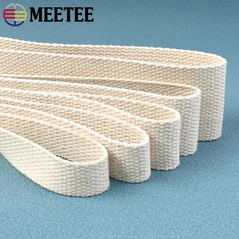 10Meters 20/25/30/38/50mm Polyester Cotton Webbing Canva Ribbon Band Bag Strap Backpack Belt Binding Tape DIY Sewing Accessories