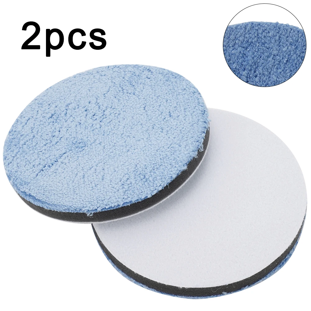 Microfiber Polishing For Pads 2 Pack for Automotive Polishers Designed for 3 4 5 6 7 Inch Backing Plate Mounting Options