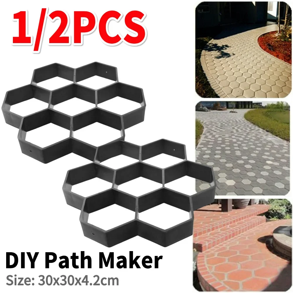 DIY Garden Pavement Mold Plastic Reusable Path Manufacturer Molds DIY Stepping Stone Paver Walk Way Cement Molds for Home Garden