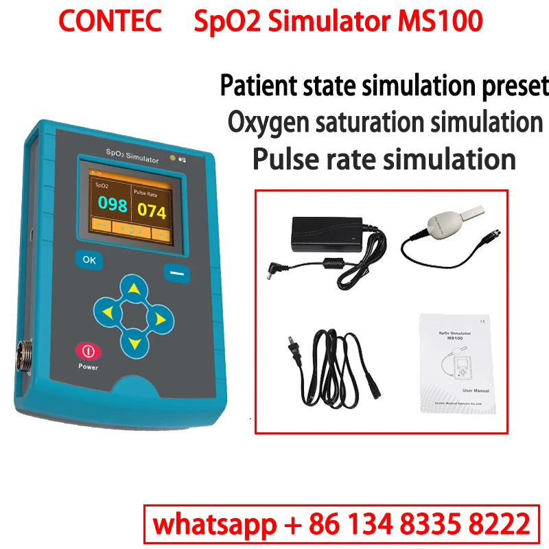 CONTEC MS100 MS200 MS400 SPO2 PR NIBP EKG IBP Symulator TEMP Biomedyczna nieinwazyjna symulacja Symulacja maszyny