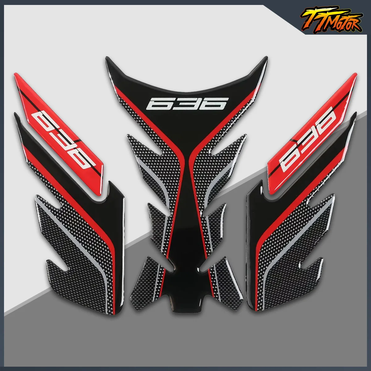 

For Kawasaki ZX 6R ZX6R ZX-6R 636 Motorcycles Accessories Stickers 3D Resin Moto Tank Pad Tankpad Protection Decals
