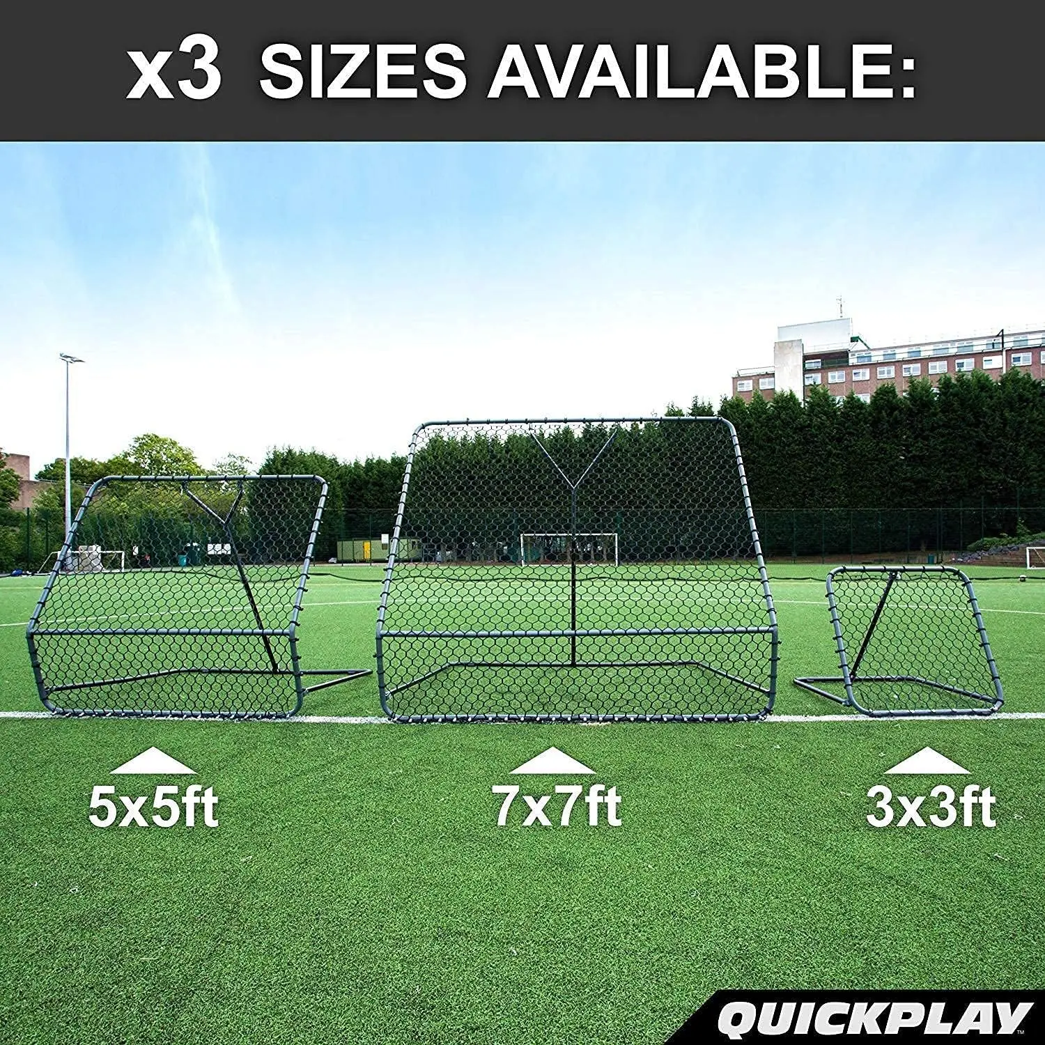 PRO Rebounder Adjustable Angle Multi-Sport Trainer Available in 3x3', 5x5' & 7x7' | Soccer Rebounder or Baseball & Softball Pitc