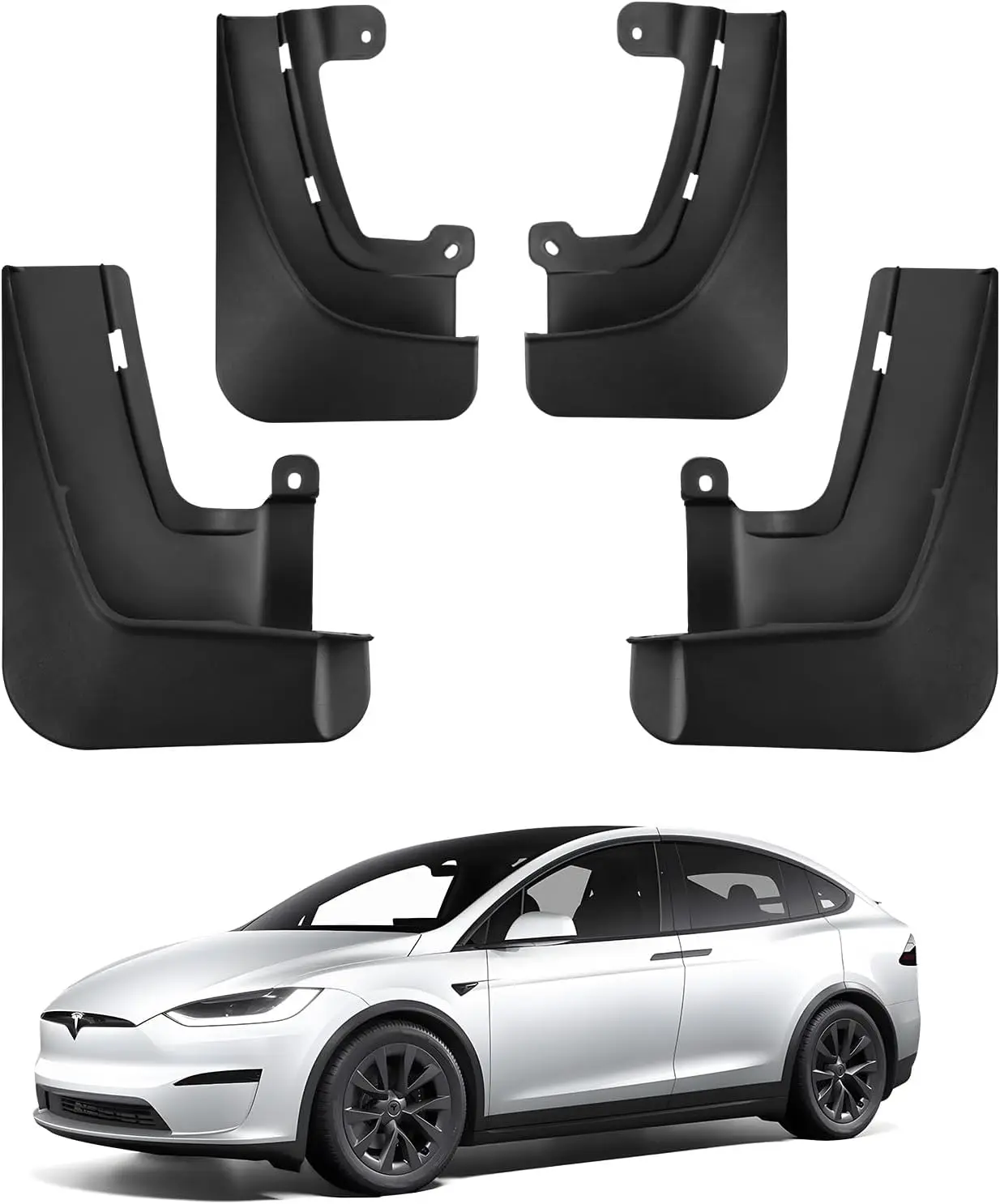 

2016-2023Tesla Model 3 Mud Flaps Splash Guards Fenders No Drilling No Tape Mudflaps All Weather Protector Mudguards for Model 3