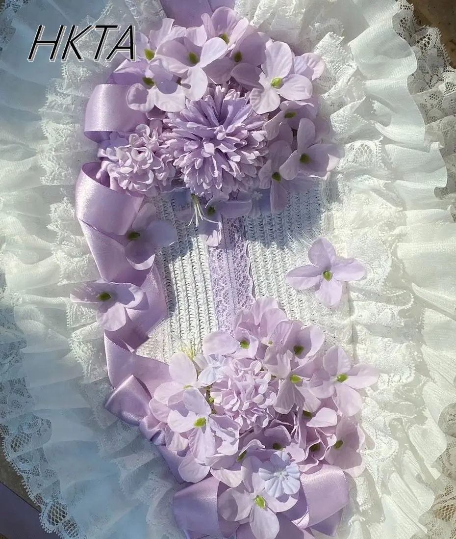 Chapéu lolita original feminino, chapéu pastoral de palha com renda, chapéus planos, primavera verão, novo relógio fotográfico feminino, chapéu kawaii