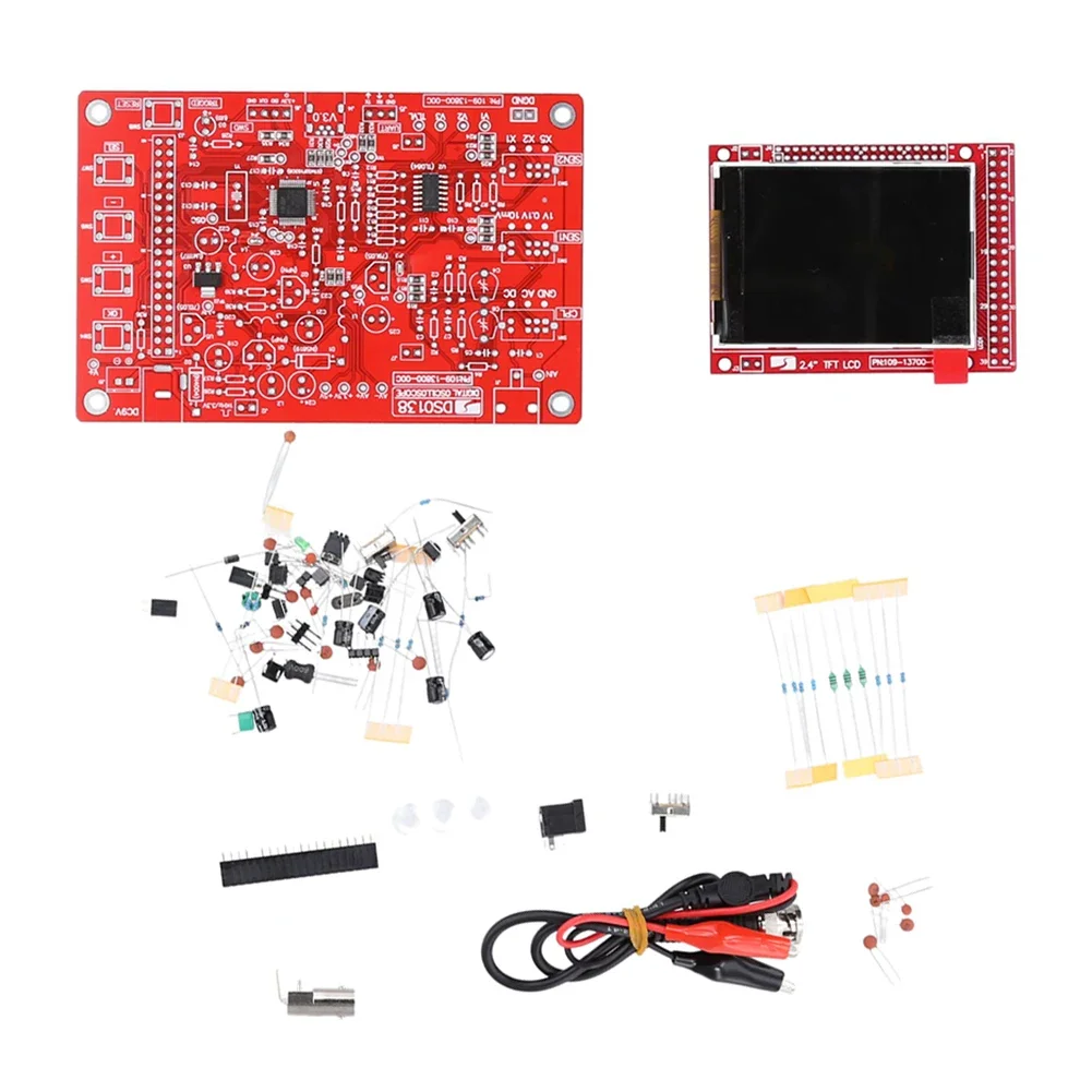 DSO138 oscyloskop cyfrowy zestaw do samodzielnego montażu 2.4 calowy zestaw oscyloskopu cyfrowego TFT DIY części 1Msps elektroniczny zestaw do nauki