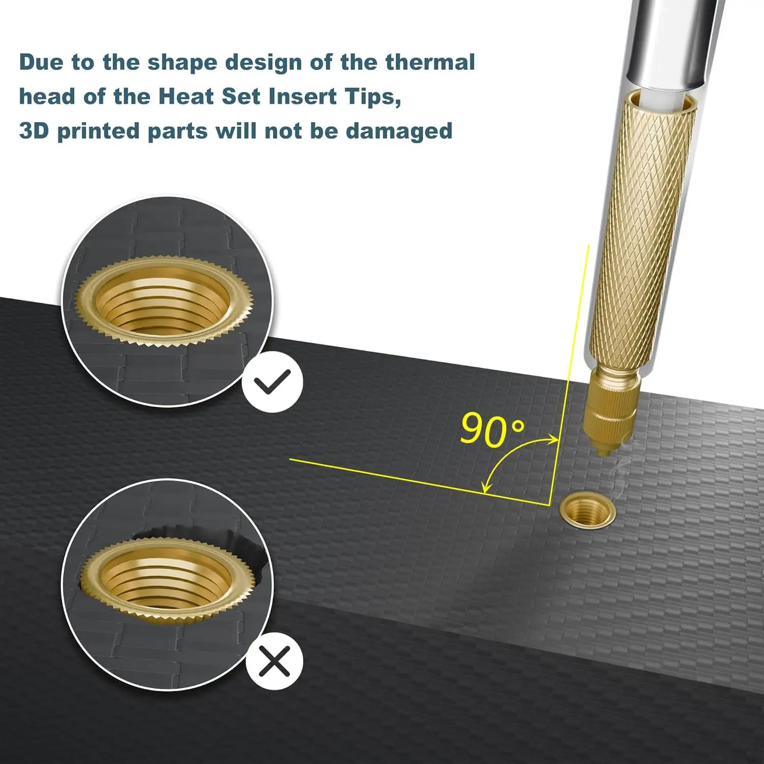 Warmte Set Insert Soldeerbout Tip Hoofd M2 M2.5 M3 M4 M5 M6 Hot Melt Inserts Moer Messing Ingebedde Draad Inbrengen Kit Met Solderi