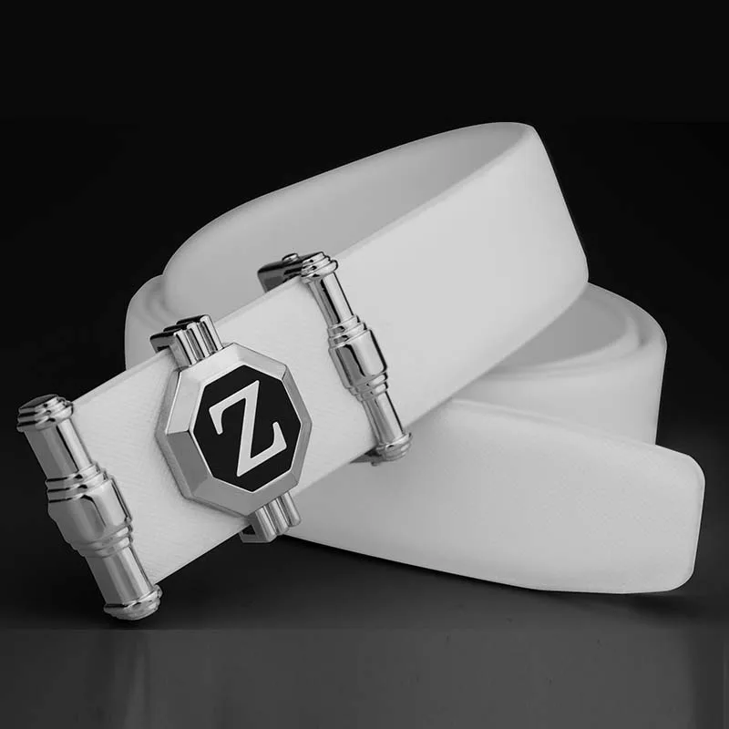 buckle Golden belt men High Quality white designer Waist Strap Z letter 3.3 wide luxury famous brand ceinture homme for male