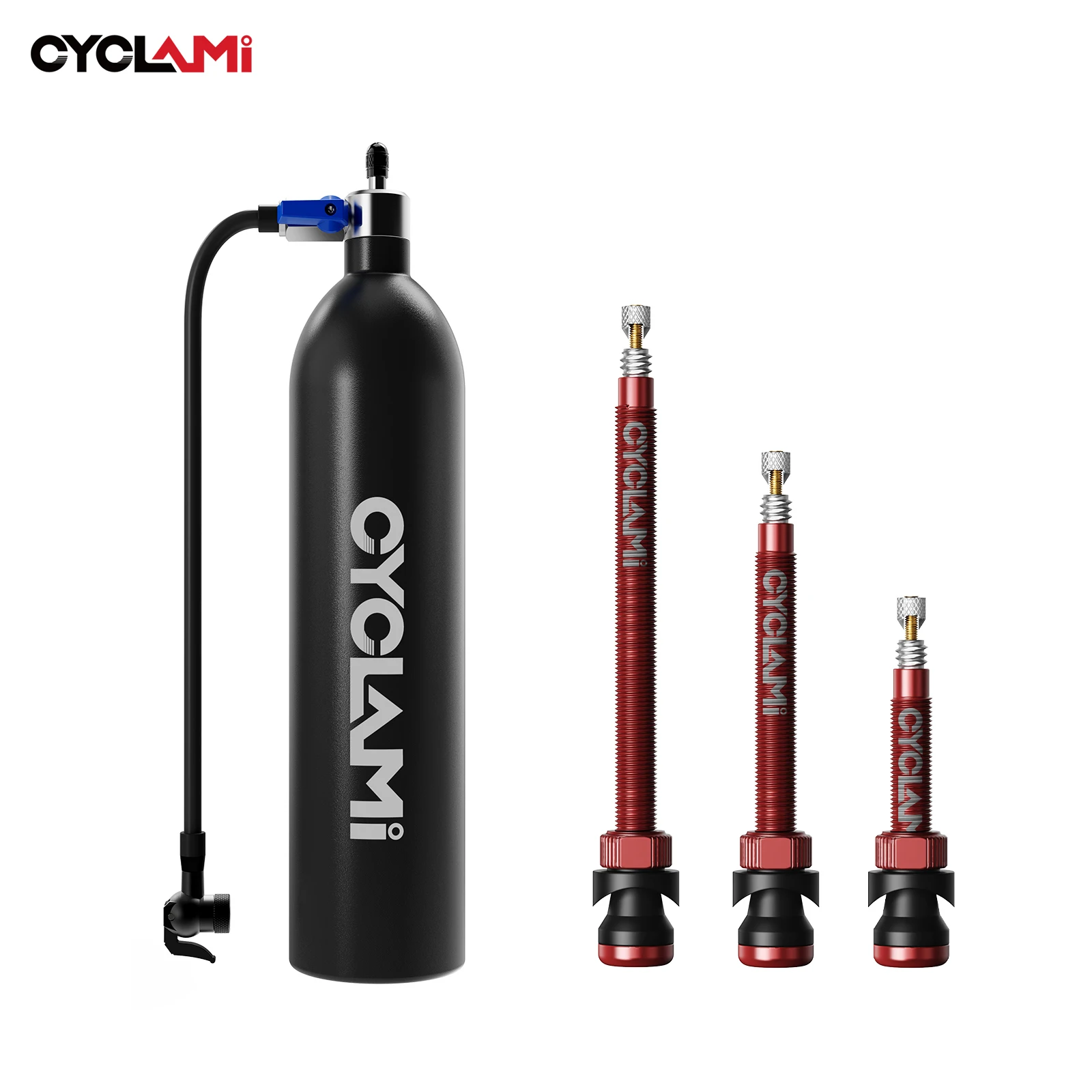 Cyclami tanque de inflação de pneus sem câmara de ar, 1.3l, mountain bike, garrafa de ar, impulsionador de pneus, cilindro de tanque de pneu a vácuo