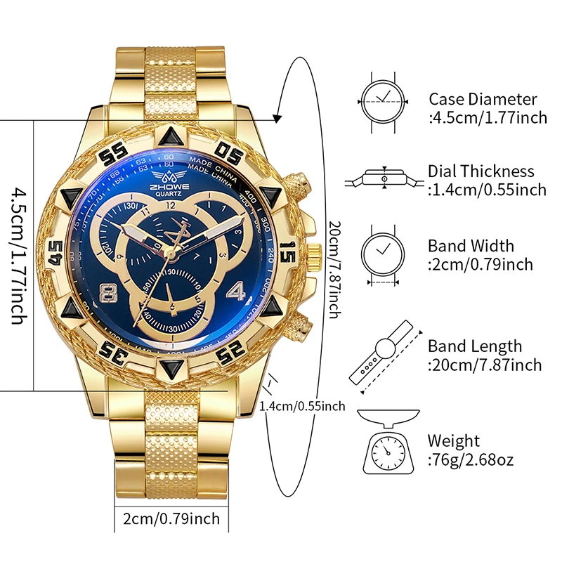 2pcs/set Fashion Men\'s Watch Steel Band Analog Quartz Watches Bracelet Set(Without Box)
