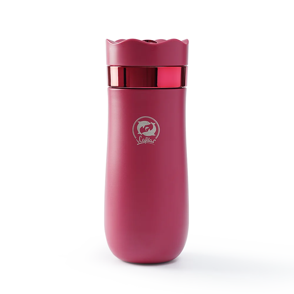 

Travel Mug 320ml Stainless Steel Portable French PressDouble Wall Insulated Coffee Maker No Leak Hot/Cold Brew Coffee Press