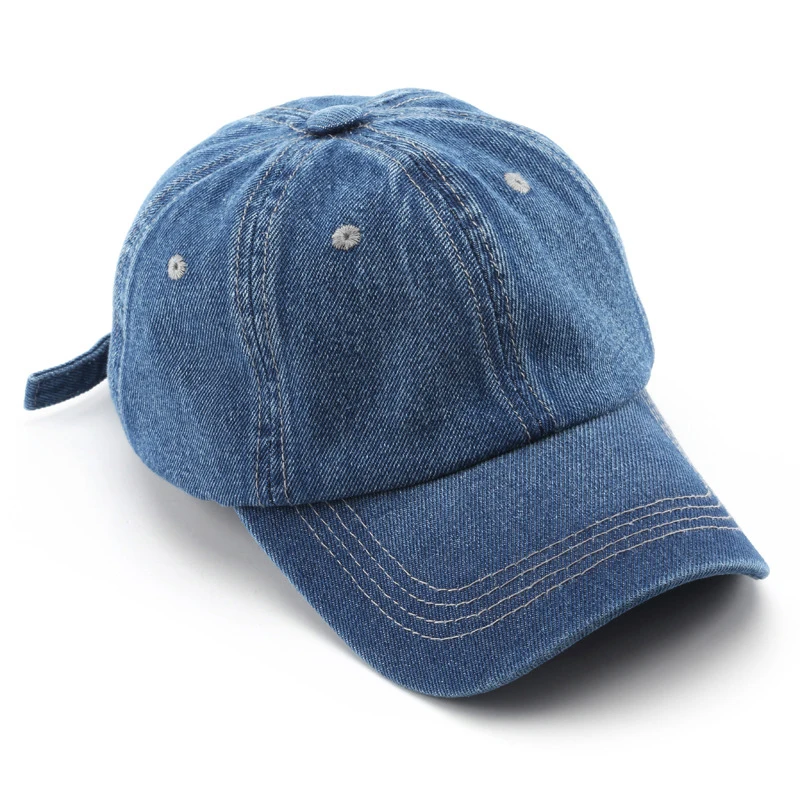 Unisex Denim Baseball Cap Women Men Adjustable Outdoor Sports Hats Summer Sun Visor Cap Sunscreen Hats Vintage Cotton Denim Hats