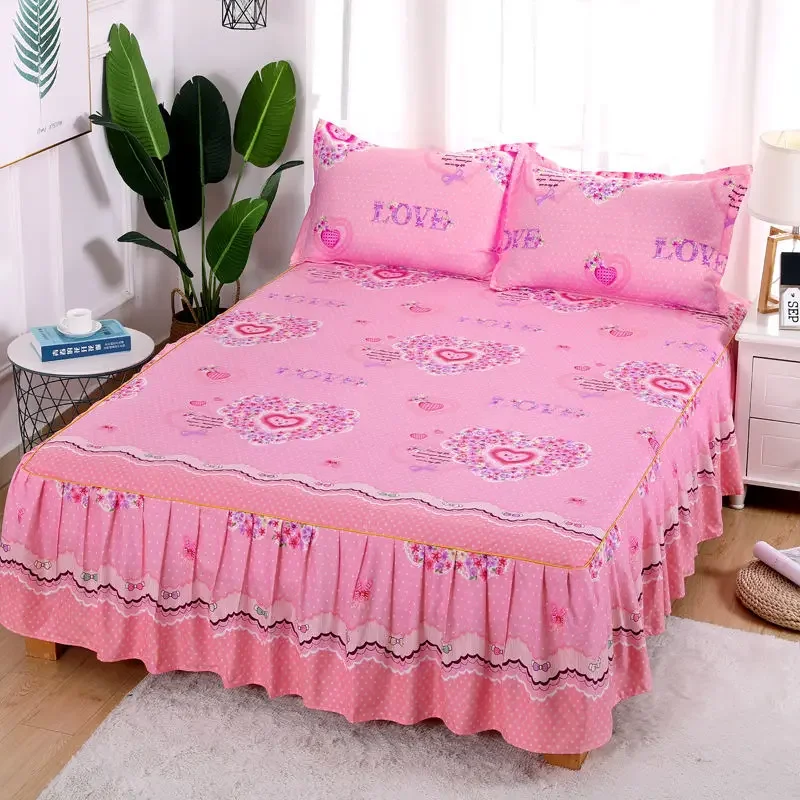 High-End Single Piece Korean Polished Bed Skirt Coverlet Environmentally Friendly, Healthy, Formaldehyde Free Bed Skirt