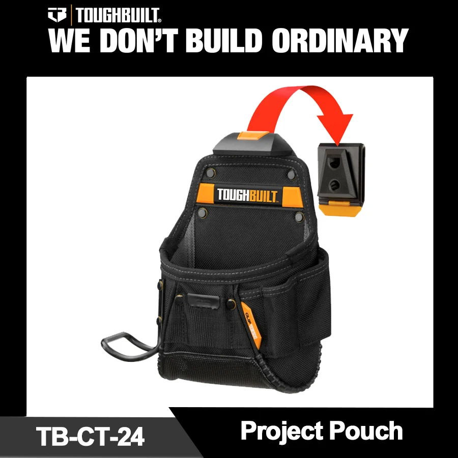 

TOUGHBUILT Project Pouch/Hammer Loop with 6 Pockets and Loops Heavy Duty Tool Bag TB-CT-24