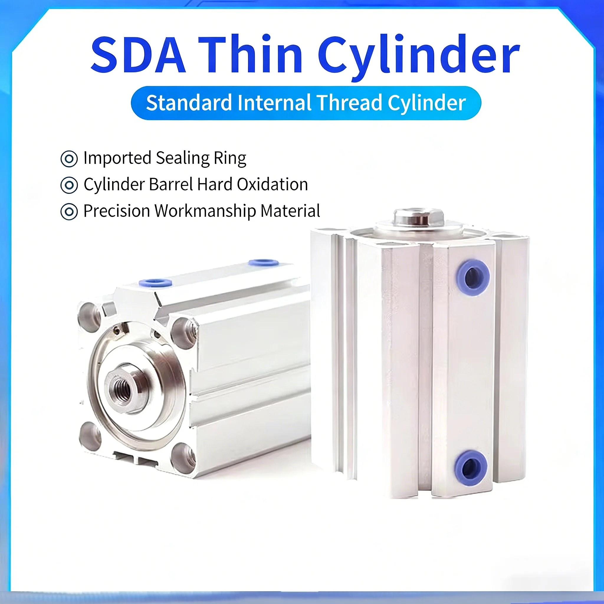 Thin Cylinder Small Pneumatic SDA20/32/40/50 63X5-10*15×20X25 35 40 50 80