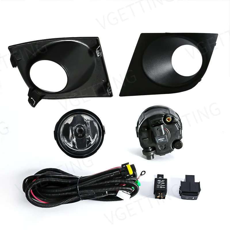 Fog Light For Nissan Tiida 2007 2008 2009 2010 2011 LED Fog Lamp Headlights Cover Hood Frame Car Accessories Left Right 12V