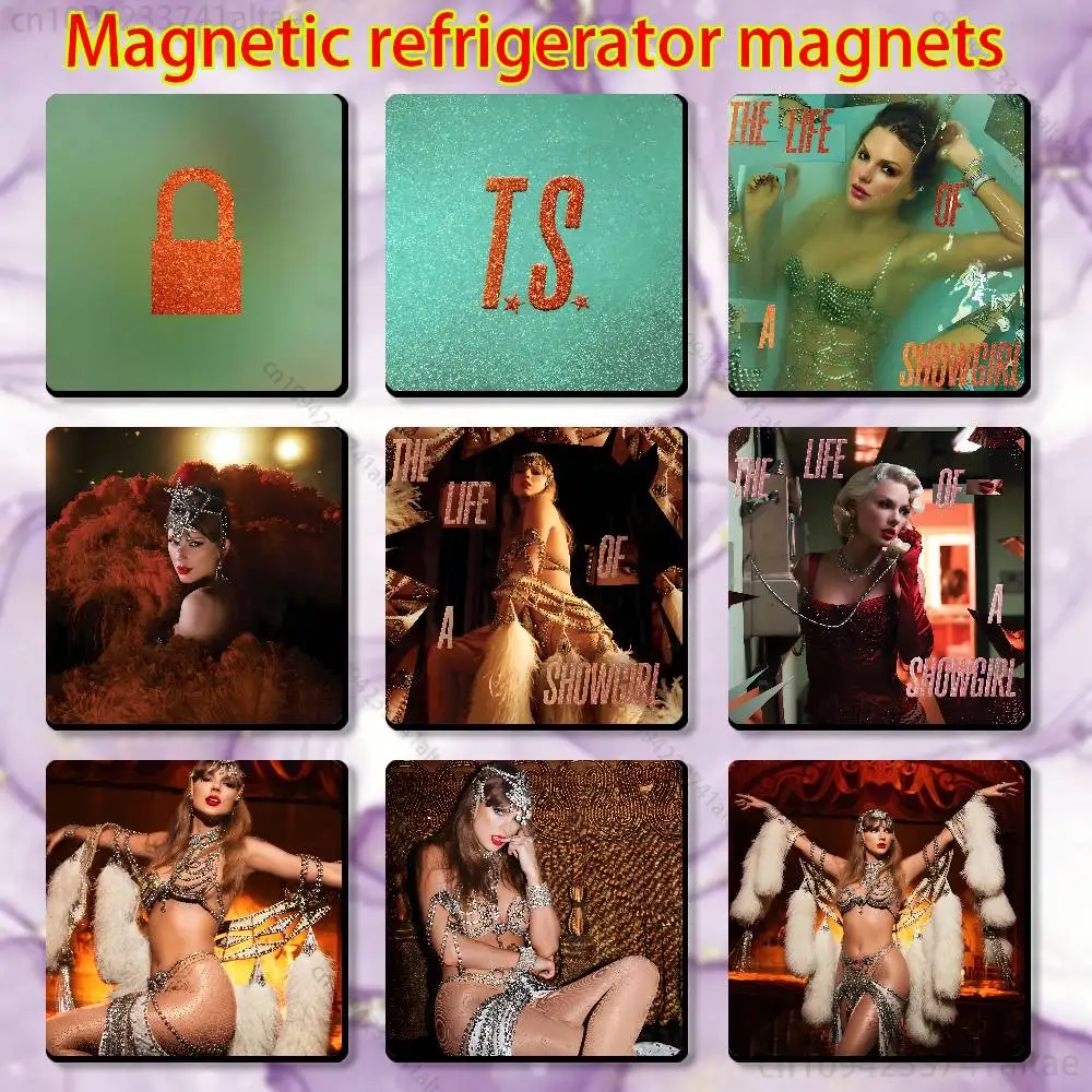 

L-Life of a S-Showgirl Fridge Magnet Square Stickers Personalize Home Decor Souvenirs Gift