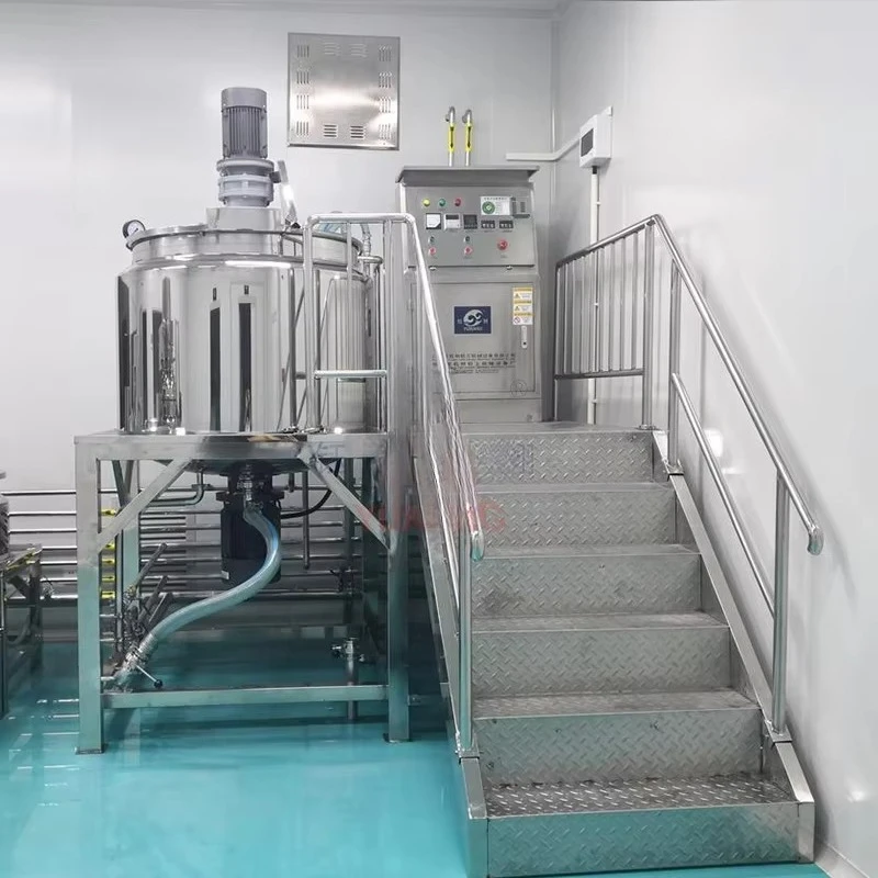 Customized Homogenizer Liquid Emulsifying Homogenizer Tank Electric Jacketed Stainless Steel Mixing Tank with Agitator