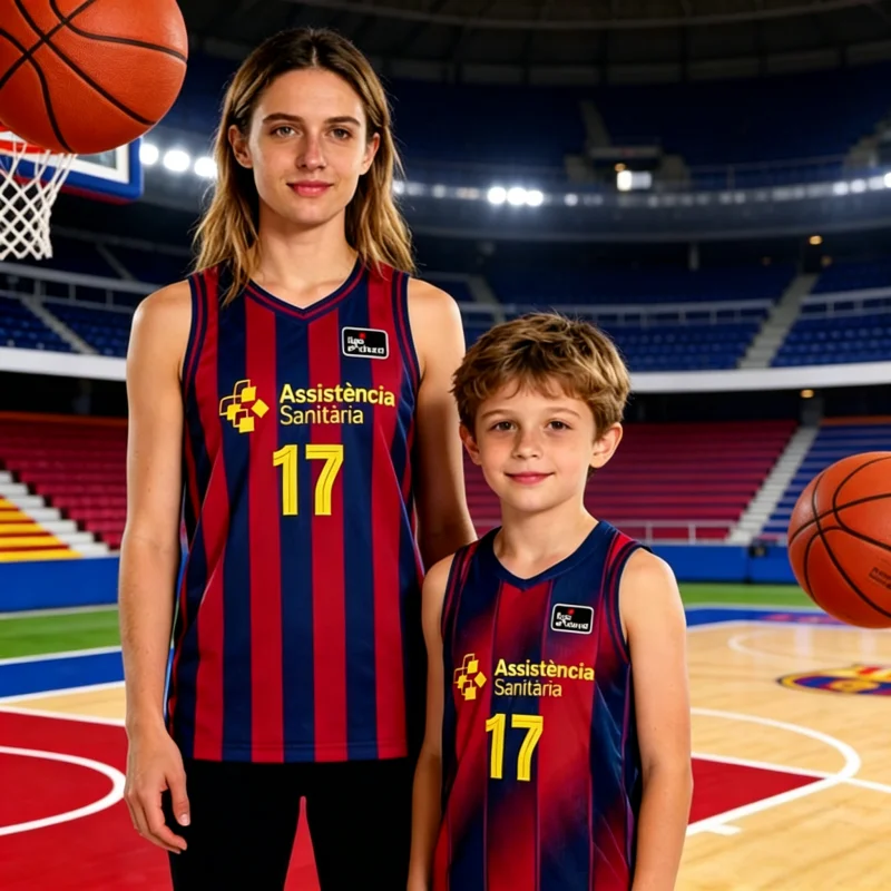 Summer New Barcelona Men Women Basketball Sports Jersey Vest Quick-Drying Basketball Fan Special Training Wear Family Kids Tees