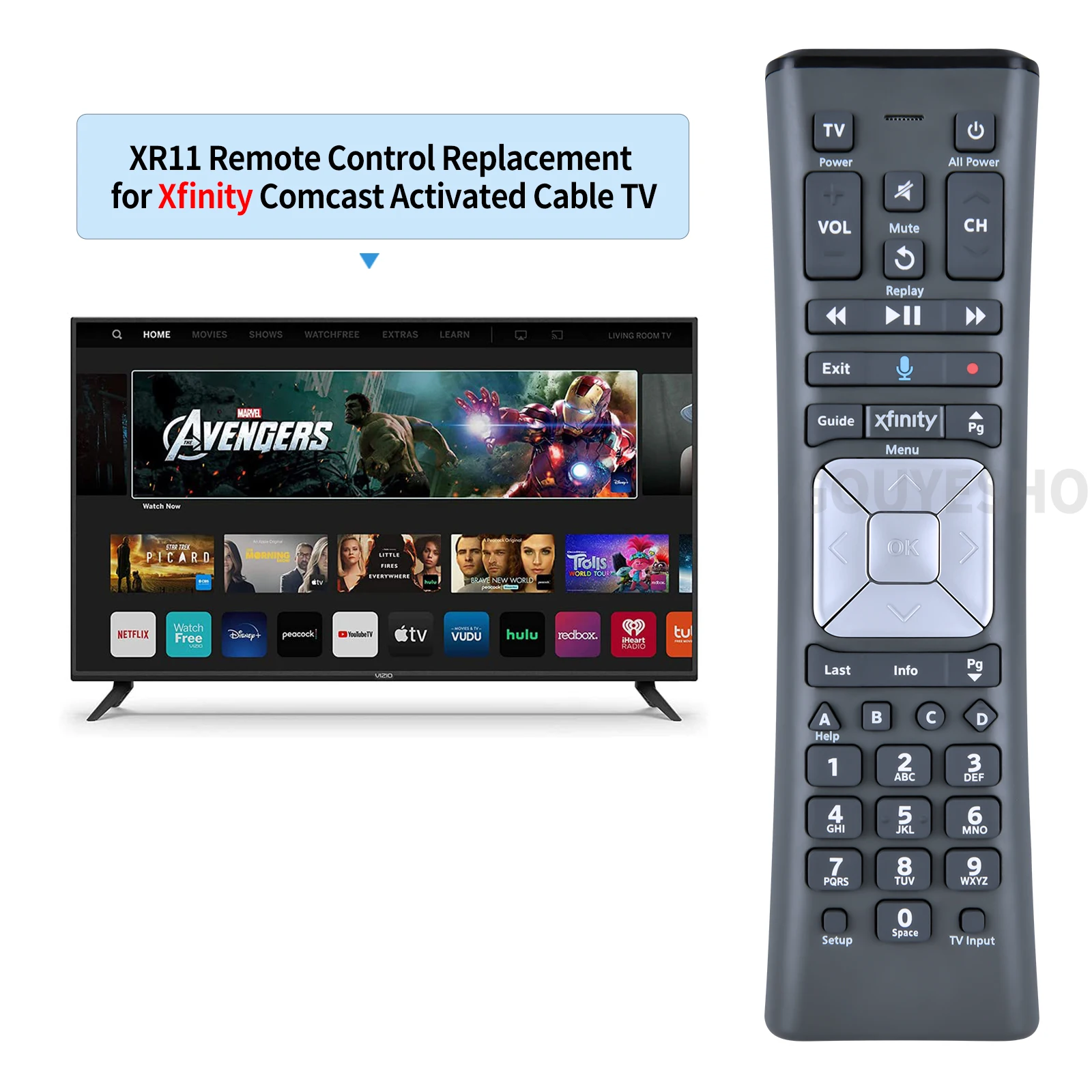 جديد لكومكاست/Xfinity XR11 قسط صوت المنشط كابل التلفزيون الخلفية التحكم عن بعد V2-U X1 سلسلة ، XG1 ، Xi3