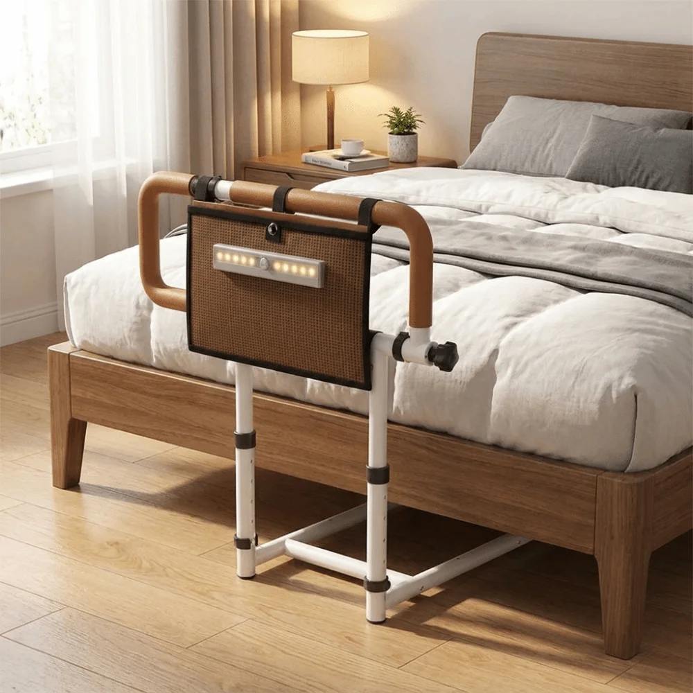Non Slip Grip Bedside Assist Grab Bar Simple Structure Quick Installation Non Slip Bed Cane Helper Stable Holding Force