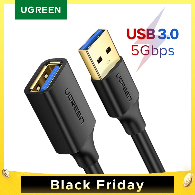 UGREEN USB Extension Cable USB 3.0 Cable for Smart Laptop PC TV Xbox One SSD USB 3.0 2.0 Extender Cord Mini Fast Speed Cable