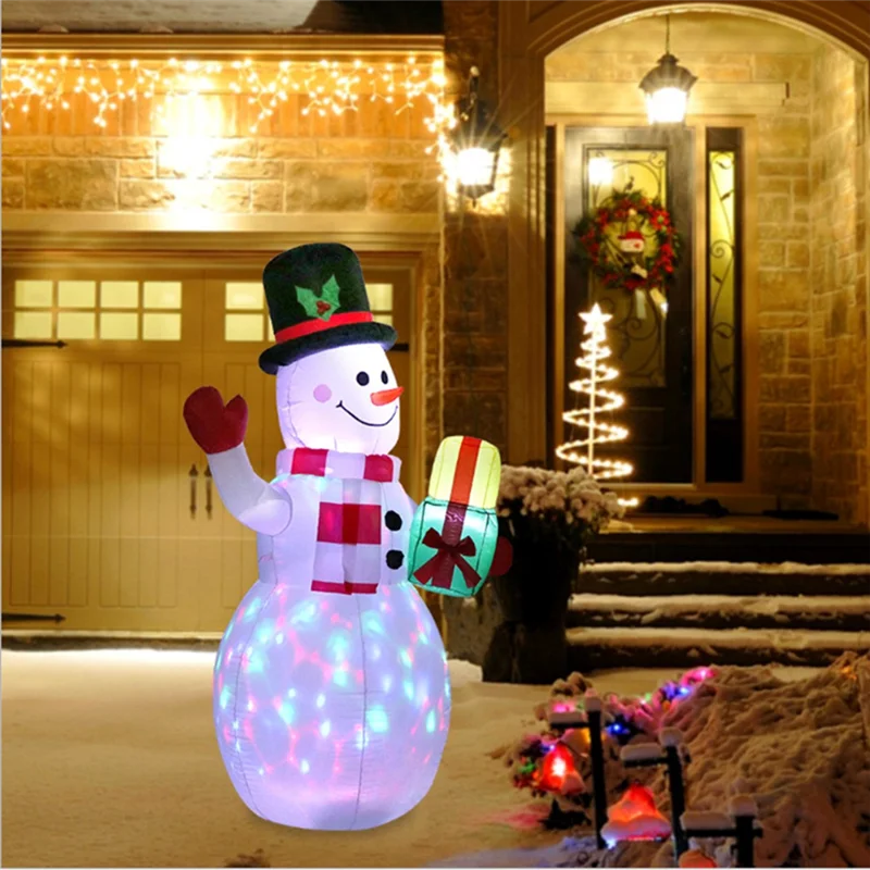 150cm LED Illuminated Inflatable Snowman Air Pump Night Lamp Inflatable Toys Indoor Outdoor Christmas Decor UK Plug