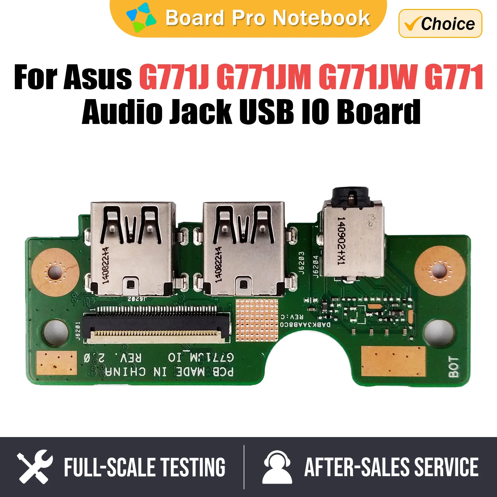 

Original For ASUS G771J G771JM G771JW G771 Audio Jack USB IO Board G771JM_IO 100% Tested Fast Ship