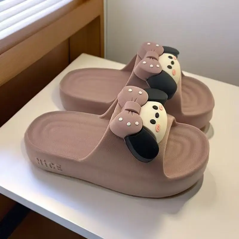 

real photos 2025 new summer Cinnamoroll Couple Home Female Cute Indoor Bathroom Anti Slip green pink red fashion women Slippers