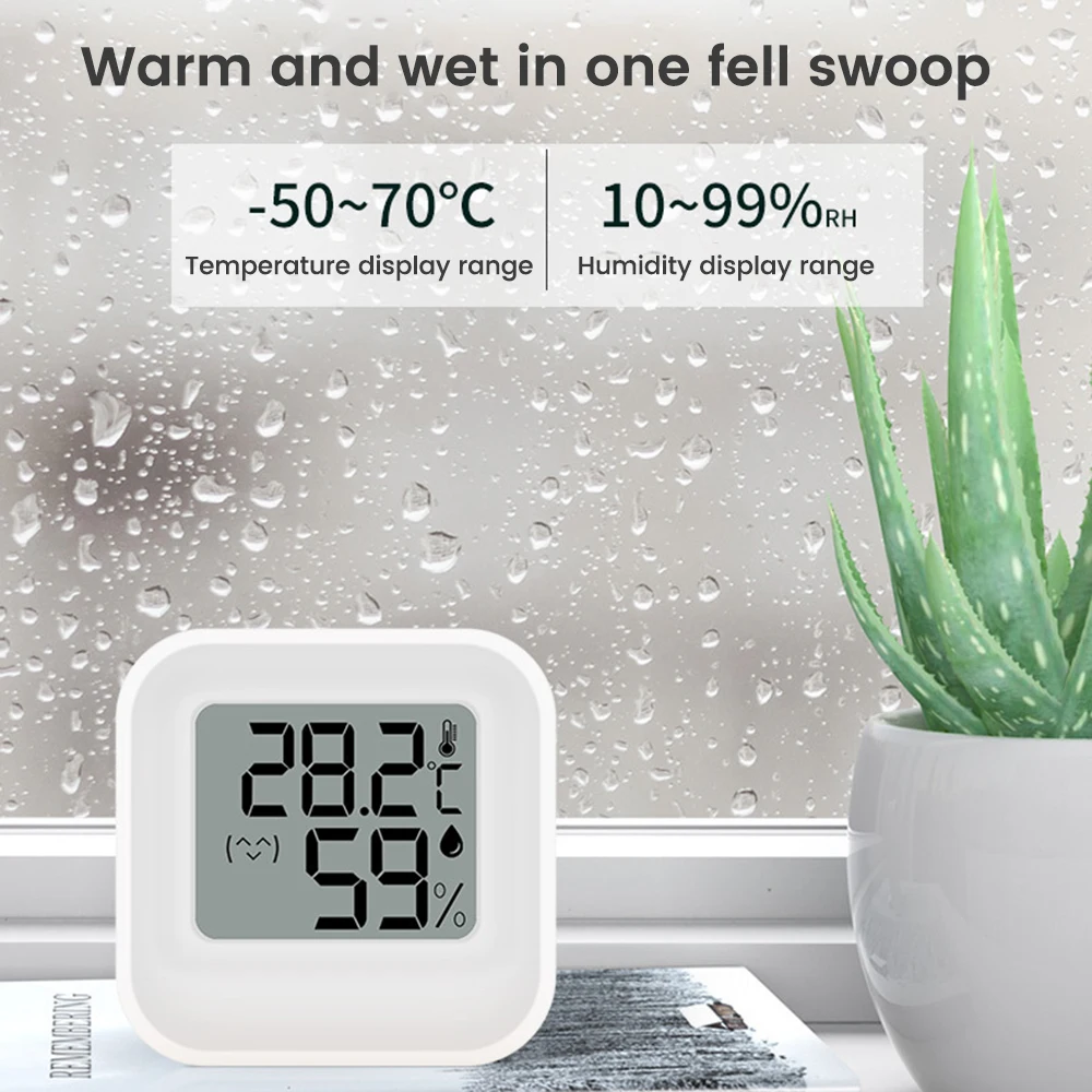 LCD Digital Thermometer Hygrometer Indoor Room Mini Electronic Temperature Humidity Meter Sensor Gauge Weather Station -50-+70℃