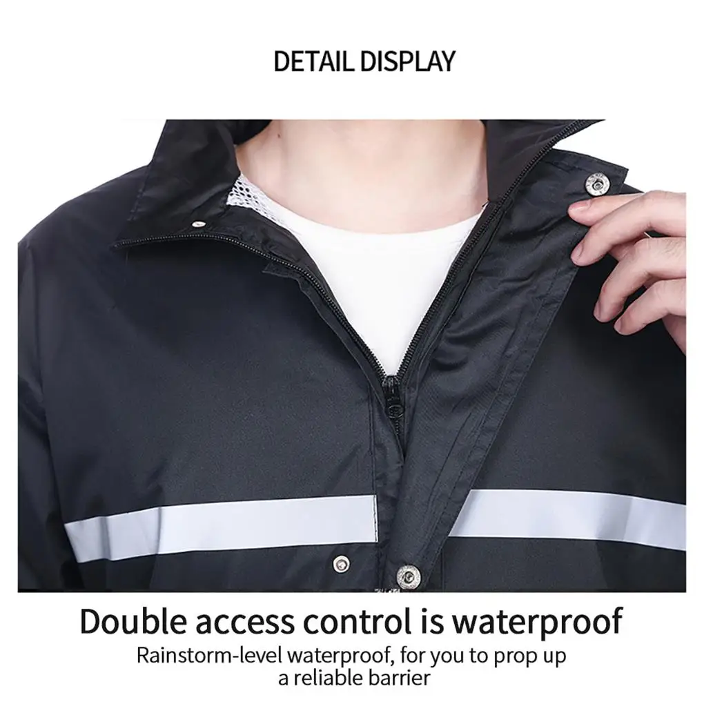 Detachable Raincoat Suit Rainwear Rain Suit Rainproof Outwear Stand Guard