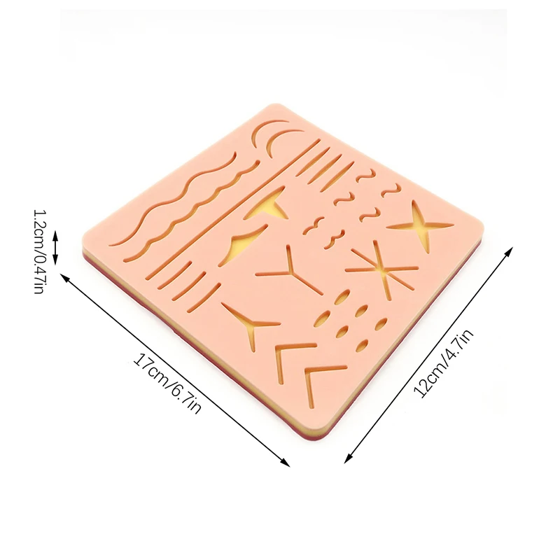 Coussretours de suture en silicone réutilisable pour la peau, modèle de plaie, entraînement de suture traumatique Y, polymères d'entraînement