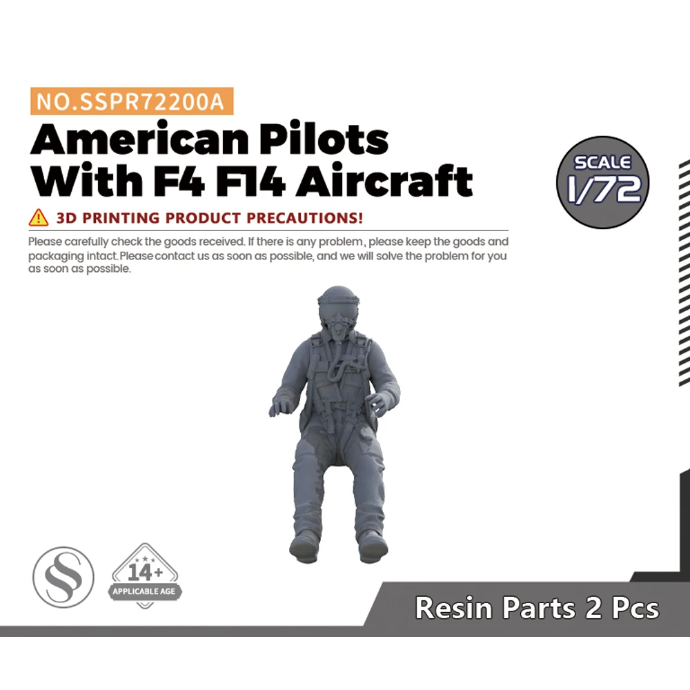 SSMODEL SSPR200A 1/32 1/48 1/72 1/144 US Pilots With F4/F14 Aircraft