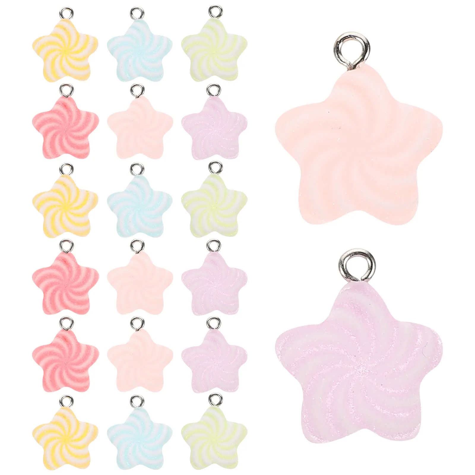 

20 Pcs Acrylic Pendant Charms Jewelry Making Supplies for Adults Earrings Bracelet Star Necklaces