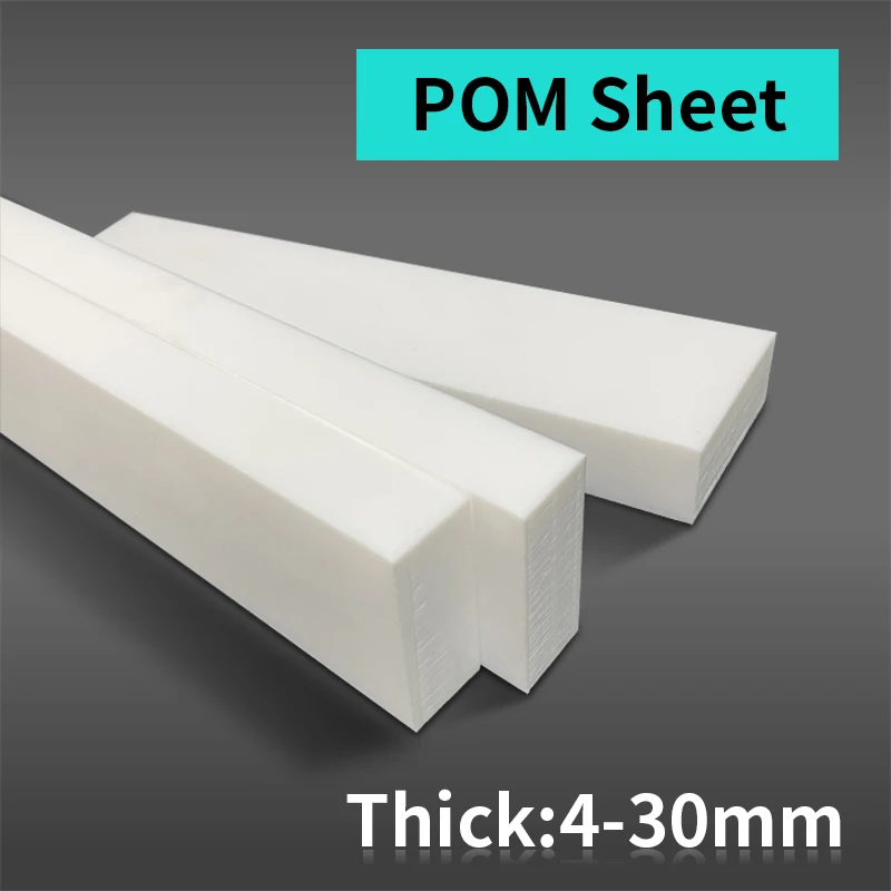 

White/Black POM Sheet Board CNC Model Board DIY Raw Material Thickness 4 -30 mm Hard Plastic Polyoxymethylene Anti static Plate