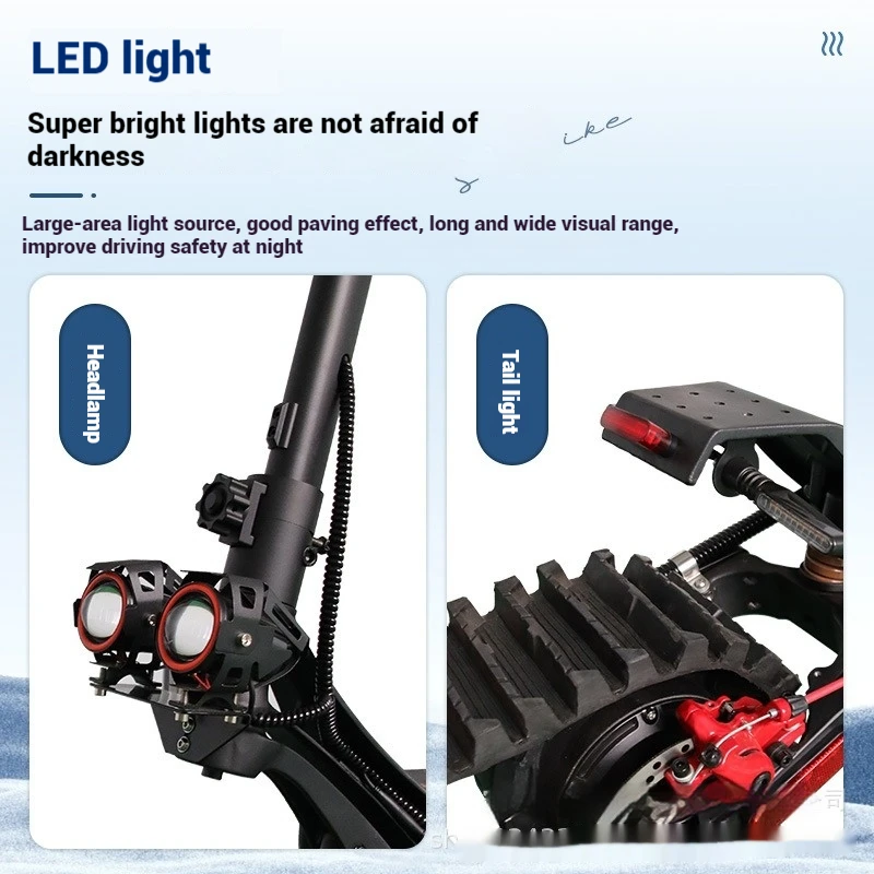 Unisex Winter Electric Snow Scooter Smart Two-Wheel Battery Powered Off-Road E-Scooter With 35km Range Per Charge