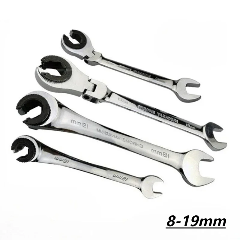 Ratchet Wrench Set Mechanical Workshop Manual Wrench Professional Automotive Repair Wrenches Opening Dual-purpose Wrenches