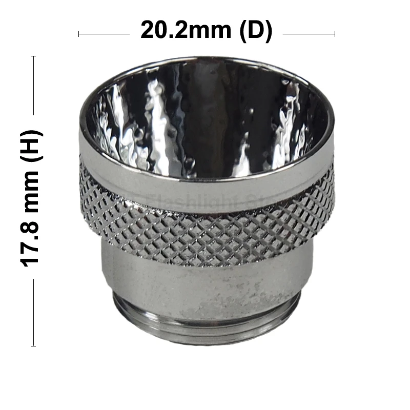 20.2mm (D) x 17.8mm (H) OP Aluminum Reflector for 3535 LED Flashlight DIY Lamp Cup