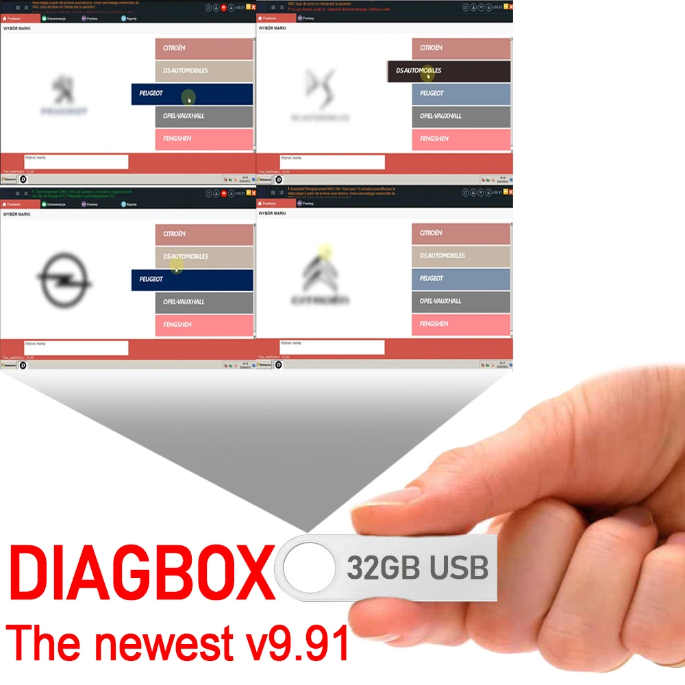 Link Software for peugeot diagnosis diagbox V9.91 V7.83 Lexia3 PP2000 V48/V25 Lexia-3 For Citroen/Peugeot Car Diagnostic Tool