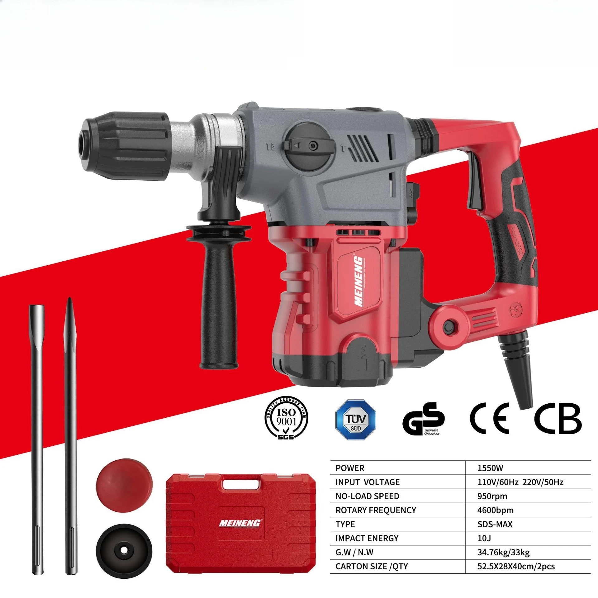 Industrial‑Grade Electric Hammer High Power High Efficiency for Concrete Construction Work