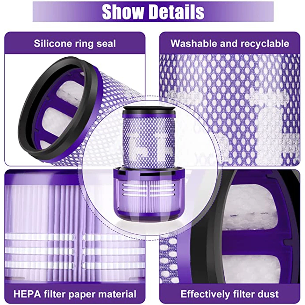 Replacement Filters Compare to Part 971517-01 For Dyson V12 Detect Slim Cordless Vacuum