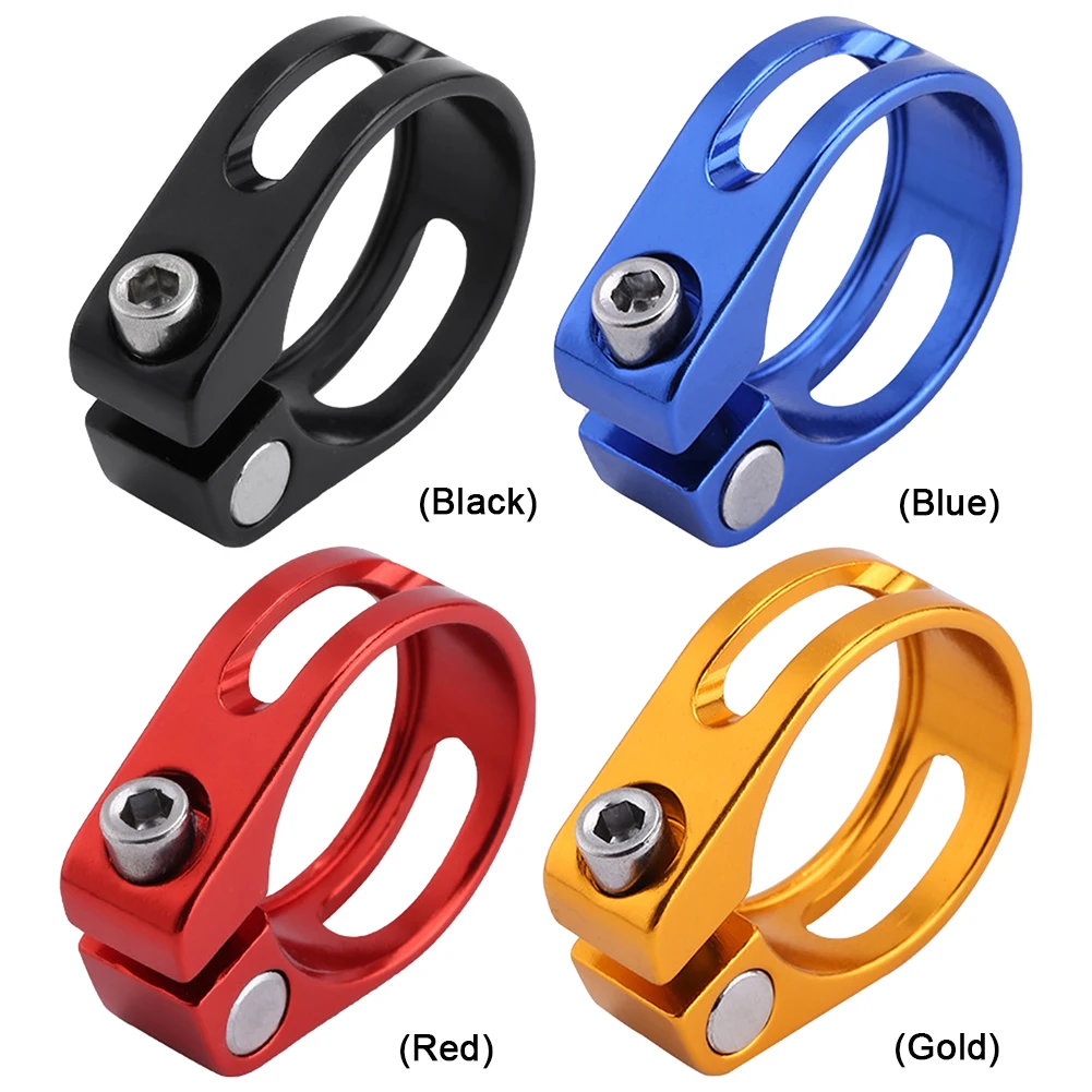 Aluminum Alloy Bike Seat Post Clamp 28.6mm Bicycle Seat Tube Clamp MTB Bike Seat Tube Clip for Mountain Bike Road Bike