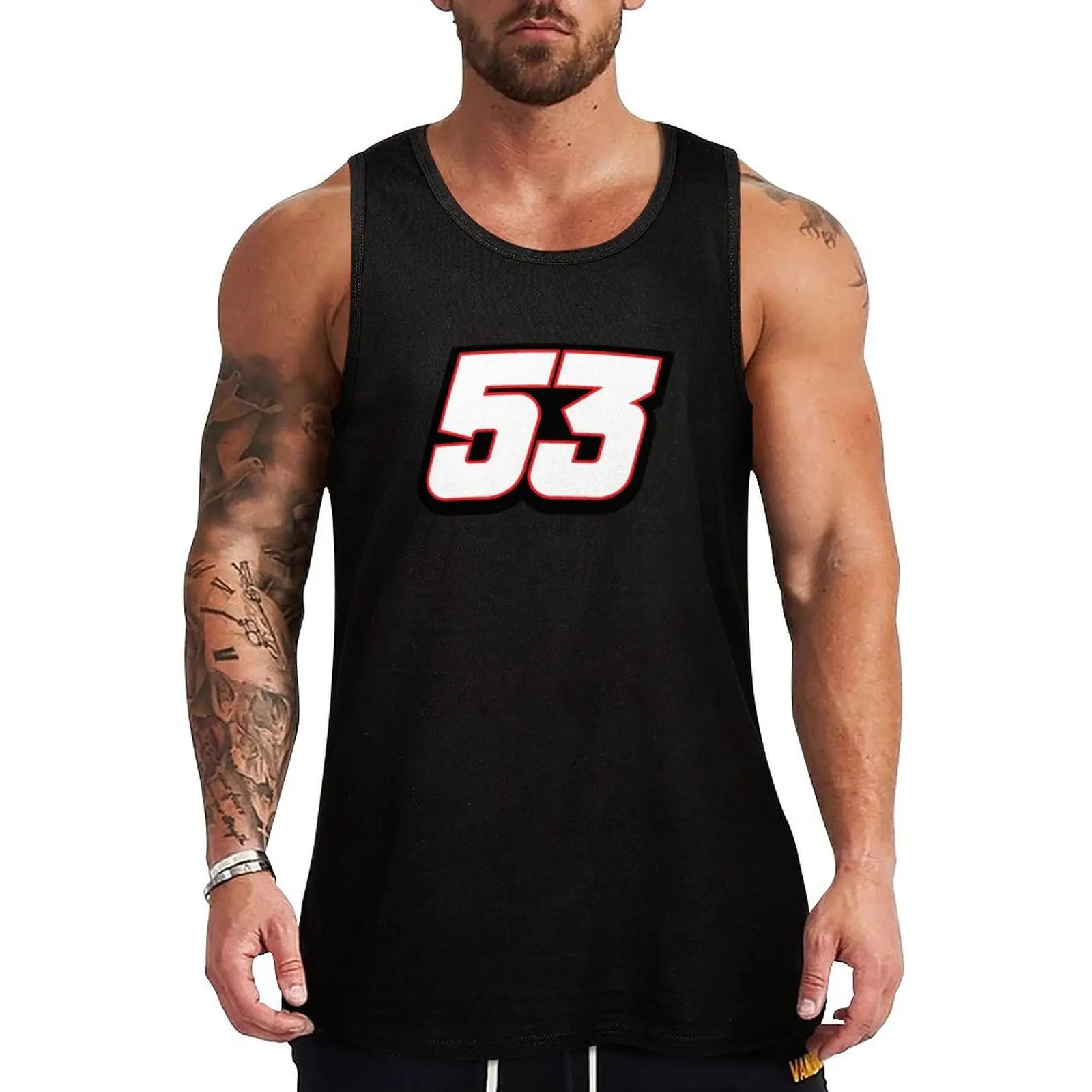 Deniz Oncu Number 53 Tank Top Sports clothing Men's sleeveless gym shirts