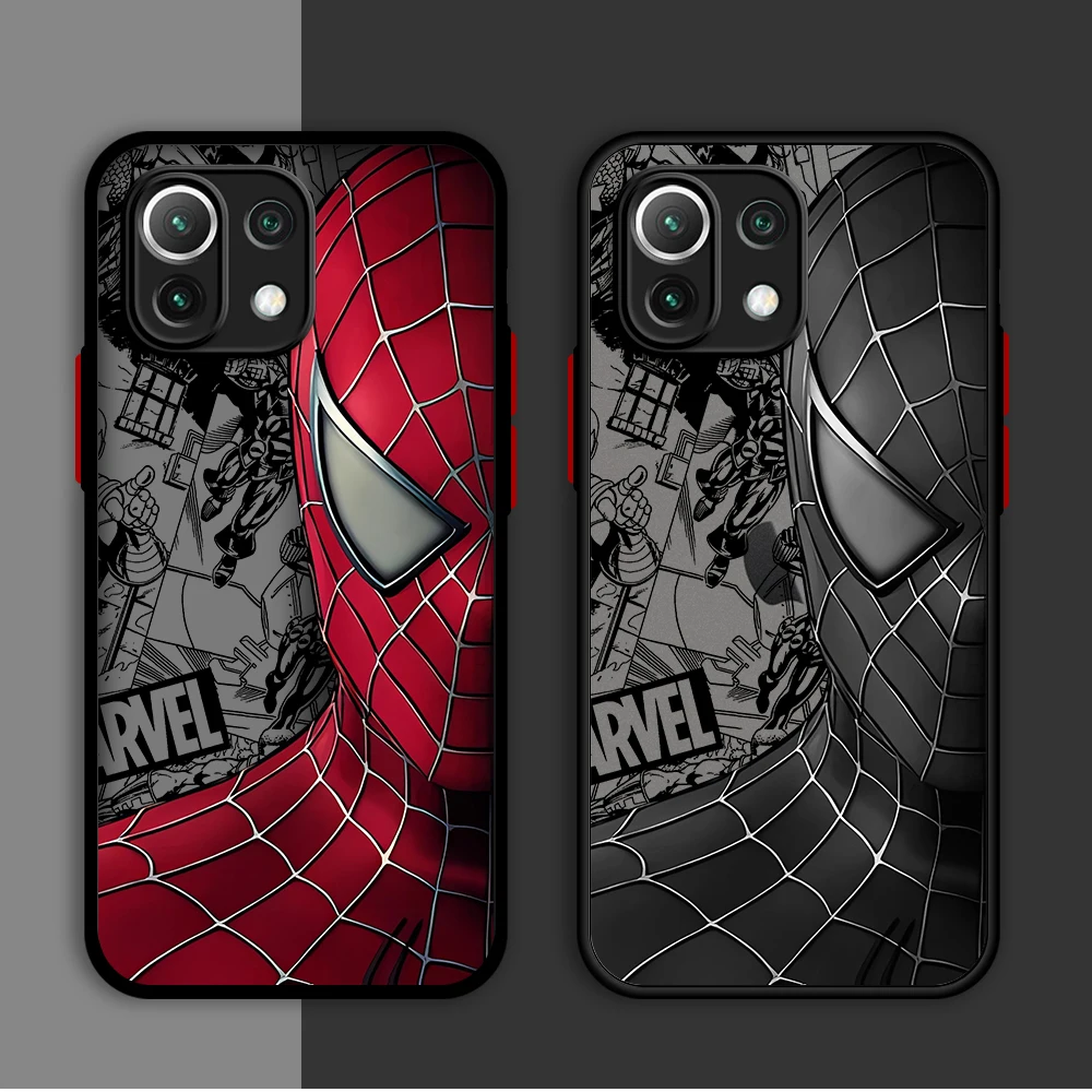 Marvel Spider-Man Venom Matte Cover Case for Xiaomi Redmi 9 K40 Pro 10C 10A 9A 9T A2 10 12 5G A1 Plus 12C 9C Luxury TPU Back