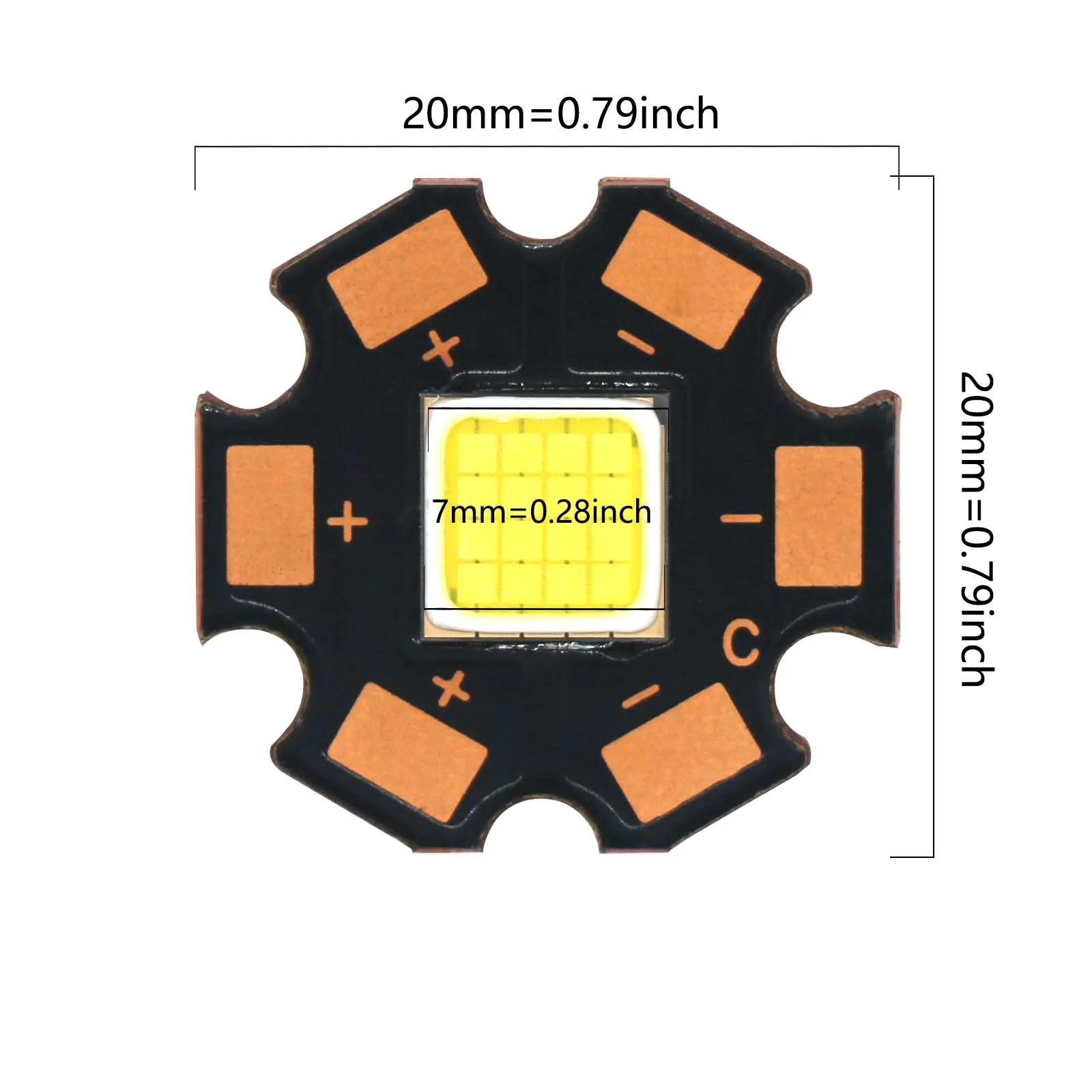 Diodo emissor de luz 60w 6000k substrato de cobre coeficiente de condutividade térmica 4.0w/(m · k) lanterna motocicleta lightemergency lightprojecto