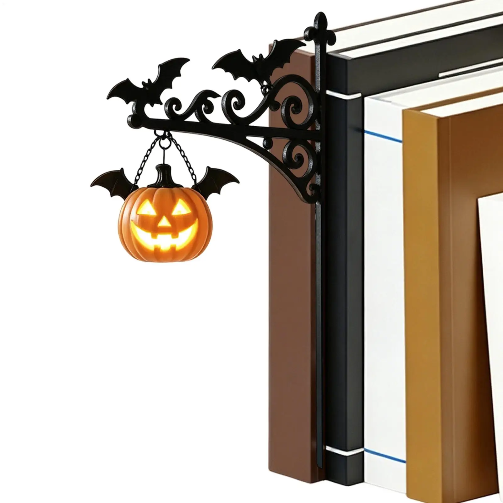 Vintage Fantasy Halloween Bookshelf Lamp, Decorative Miniature Shelf Light for Library, Reading Nook & Desk, Spooky Room Decor