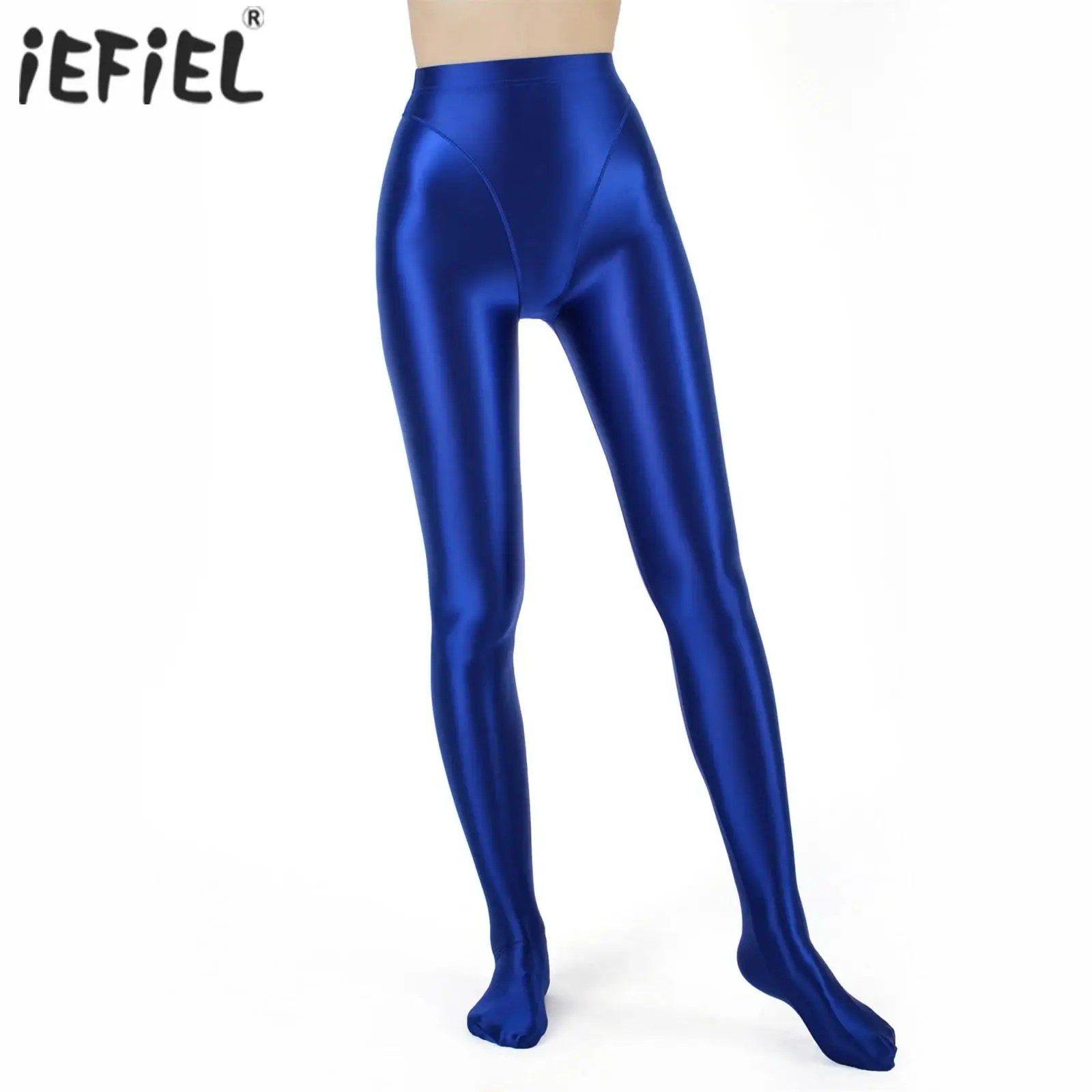 

Womens Metallic Shiny Gymnastics Ballet Tights Pants High Waist Stretchy Pilates Stockings Pantyhose Leggings Yoga Fitness