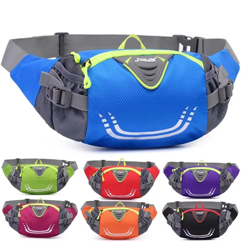 KoKossi Outdoor Cycling Waist Bag Running Fanny Pack Fishing Hiking Belt Kettle Pouch Gym Bike Sport Fitness Water Bottle Pocke