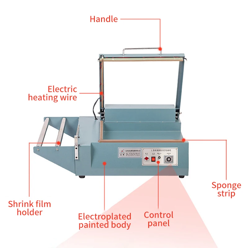 Low Price Heat-shrinkable Pvc PP Wrap Bag Box Manual Stretch L-shaped Book Small Packaging Film Cutting Sealing Machine